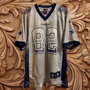 Reebok Dallas Cowboys Jason Witten #82 Jersey Mens M Gray Silver “Splatter” NFL